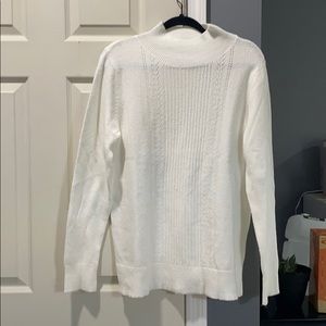 White knit sweater